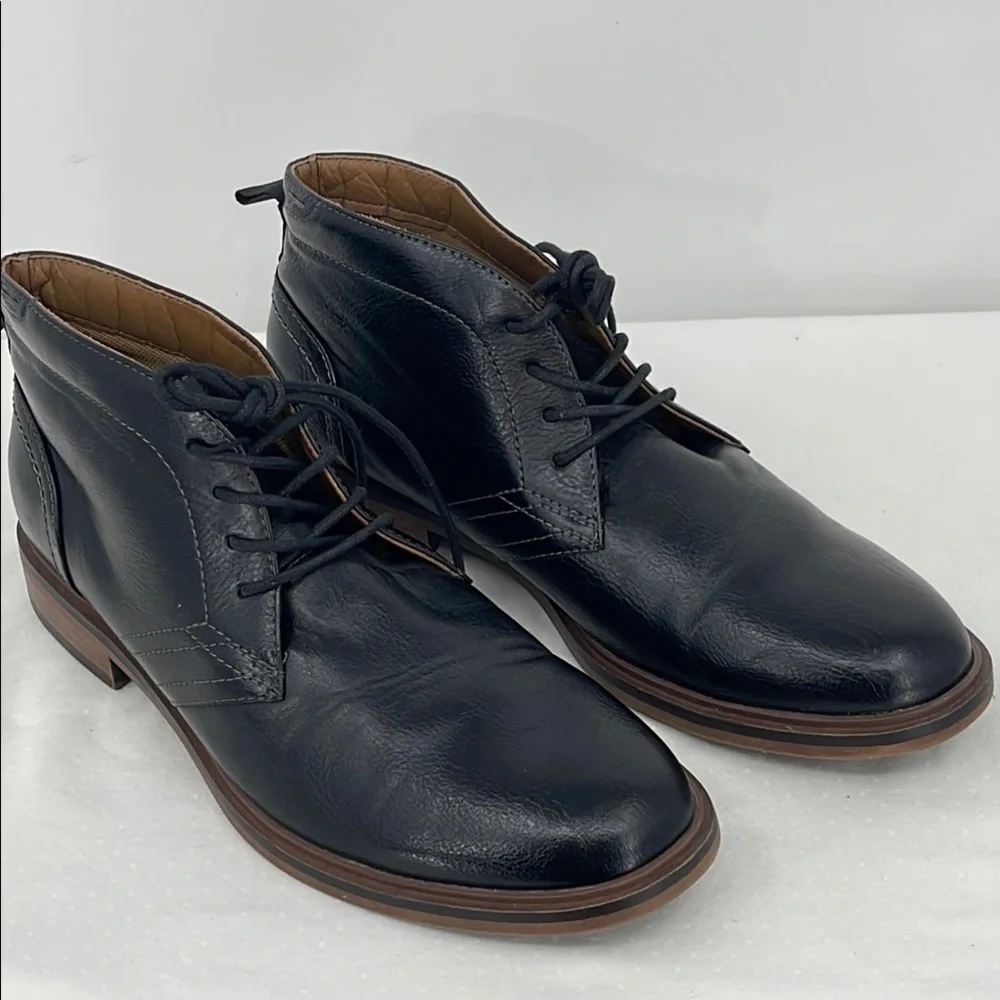 SONOMA SIZE 8.5 Men's Black Leather Ankle Boots